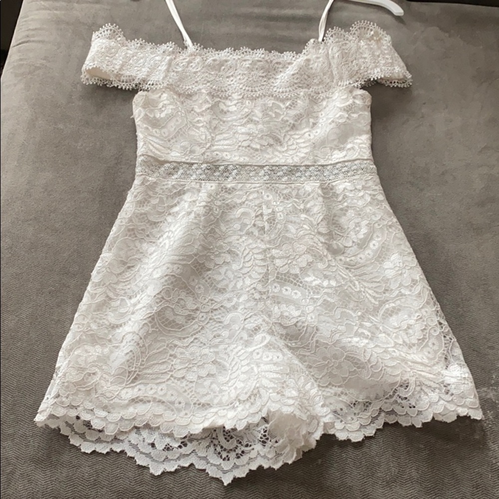 White lace romper